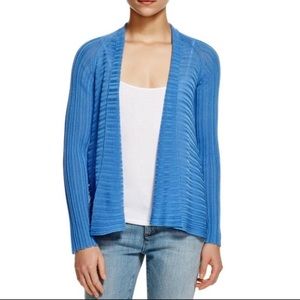 Eileen Fisher- ribbed tencel open front cardigan